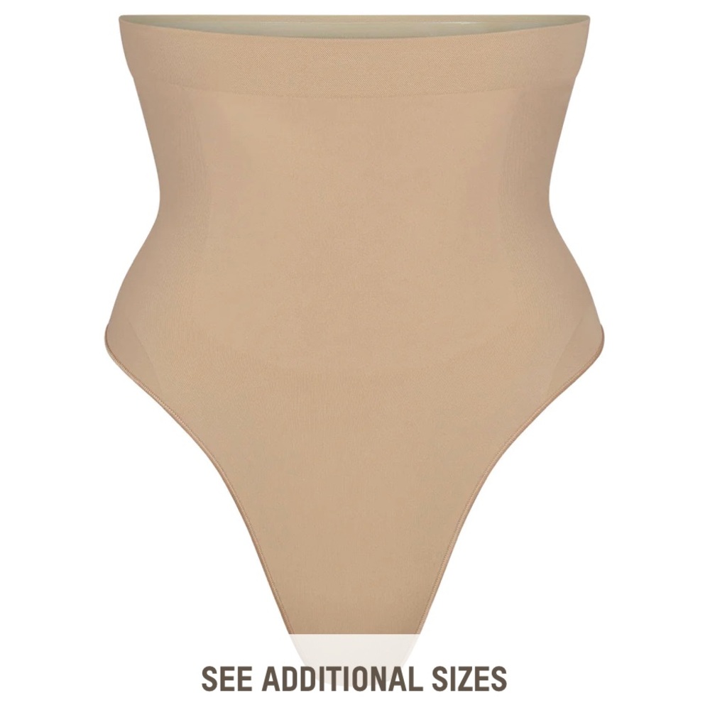SKIMS Seamless Sculpt High-Waisted Thong in Clay